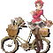 femme avec vélo.Cheyenne63 - Free animated GIF Animated GIF