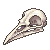 bird skull pixel art - png grátis Gif Animado