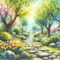 Spring garden - GIF animado gratis