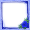 Frame.Rose.Blue - By KittyKatLuv65 - png gratuito GIF animata
