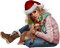woman santa bp - Free PNG Animated GIF
