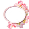 frame cadre rahmen round circle oval flower fleur blossom blumen fleurs fond background spring printemps frühling primavera весна wiosna tube pink