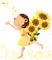 Kaz_Creations Yellow Deco Scrap Flowers Flower Cute Kids - PNG gratuit GIF animé