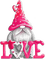 soave gnome deco valentine text love black white - png gratis GIF animasi