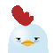 Sad Chicken - Animovaný GIF zadarmo animovaný GIF