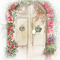 soave background transparent vintage door flowers brown pink - png gratis GIF animado