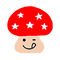 Original Milkbbi red mushroom - zadarmo png animovaný GIF