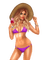 femme woman frau beauty tube human person people beach plage   summer ete - Free PNG Animated GIF