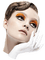 woman femme frau beauty tube human person people face visage gesicht art abstract orange - Free PNG Animated GIF