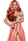 woman with red hair - nemokama png animuotas GIF