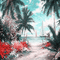 kikkapink background summer beach tropical - Free animated GIF Animated GIF