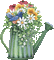 Gießkanne, Blumen, Vogel - Gratis geanimeerde GIF geanimeerde GIF