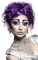 Kaz_Creations Woman Femme Purple Hair - PNG gratuit GIF animé