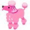 pink poodle emoji - zdarma png animovaný GIF