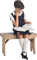 Kaz_Creations Girl Reading Book - 免费PNG 动画 GIF