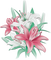soave deco flowers spring lilies branch pink green - 免费PNG 动画 GIF