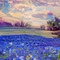 Blue Flower Field - png gratuito GIF animata