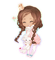 Chibi Princess Anime Girl Rainbow *Transparent* - png gratis GIF animasi