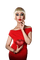 Woman Red Heart  - Bogusia - Free PNG Animated GIF