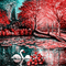 kikkapink autumn background swan lake - Bezmaksas animēts GIF animēts GIF