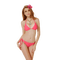 Redhead with pink bikini, necklace and rose - gratis png animerad GIF