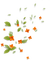 Flower Orange Green Deco - Bogusia - PNG gratuit GIF animé