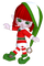 Kaz_Creations Dolls Cookie Elfs Red and Green Christmas - png gratis GIF animasi