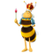 Kaz_Creations Cute Cartoon Love Bees Bee Wasp - nemokama png animuotas GIF