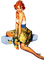 Retro Lady - bezmaksas png animēts GIF