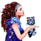fantasy woman with wolf  by nataliplus - png gratis GIF animasi