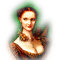 kikkapink woman vintage baroque green brown - png gratis GIF animado