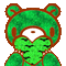 green gloomy bear