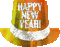 soave deco happy new year text hat animated - GIF animé gratuit GIF animé