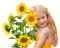 Sunflower  girl - ingyenes png animált GIF