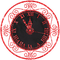 New Years.Clock.Black.Red - 無料png アニメーションGIF