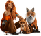 Mujer en otoño con zorros - png gratis GIF animasi