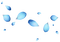 blue flower petals  bleu fleurs deco - Free PNG Animated GIF