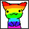 Rainbow Kitty Lick - GIF animasi gratis GIF animasi
