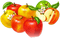 soave deco fruit apple red green yellow - png gratuito GIF animata
