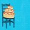 multicolore image encre gâteau pâtisserie bon anniversaire chaise mariage edited by me - PNG gratuit GIF animé