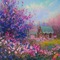 Blue & Pink Flowers in Spring - gratis png animerad GIF