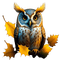 halloween, owl,  herbst, autumn - png gratuito GIF animata