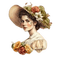 mujer vintage con sombrero - 無料png アニメーションGIF