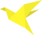 origami  yellow bird - ilmainen png animoitu GIF
