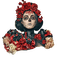 sugar skull woman la muerte - png gratis GIF animado