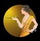 Art Deco woman bp - bezmaksas png animēts GIF