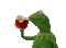 Kermit with Tea - GIF animasi gratis GIF animasi