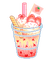 Pixel Strawberry Float - gratis png geanimeerde GIF
