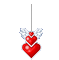 сердечки висюльки - Gratis geanimeerde GIF geanimeerde GIF