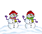 Dancing-Snowmen - GIF animé gratuit